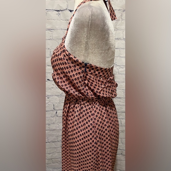 J Crew silk block floral printed boho strap sun dress size 4 - Picture 5 of 10